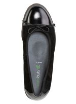 Waldl&auml;ufer, elegante Damen-Ballerinas, Weite H, mit herausnehmbarem Fussbett SCHWARZ