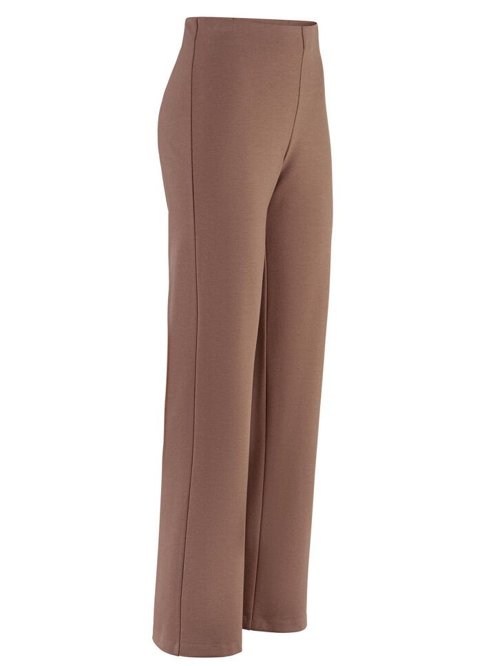Jerseyhose mit ausgestellter Fußweite COGNAC