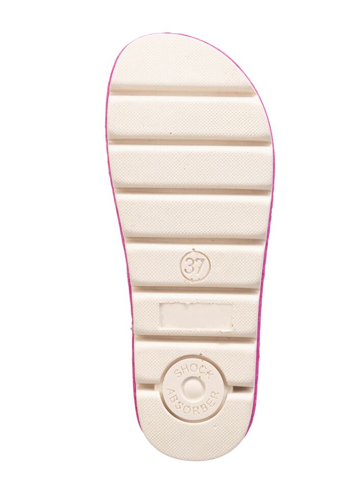 Laurina, trendige Damen-Hausschuhe, Weite G, mit anatomisch geformtem Fussbett PINK