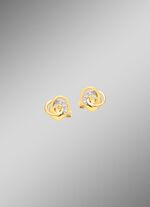 Elegante Knoten-Ohrstecker mit Zirkonia 
