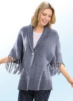 Strickjacke mit Fransenzier 