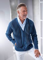 Cardigan mit durchgehender Knopfleiste in 2 Farben 