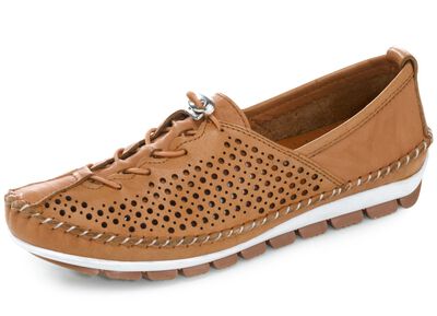 Gemini Mokassin-Slipper mit sommerlicher Perforierung 