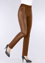 Hose im angesagten Materialmix COGNAC