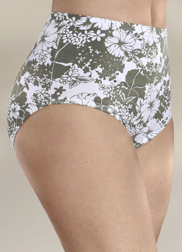 Fünferpack Slips mit Floraldruck 