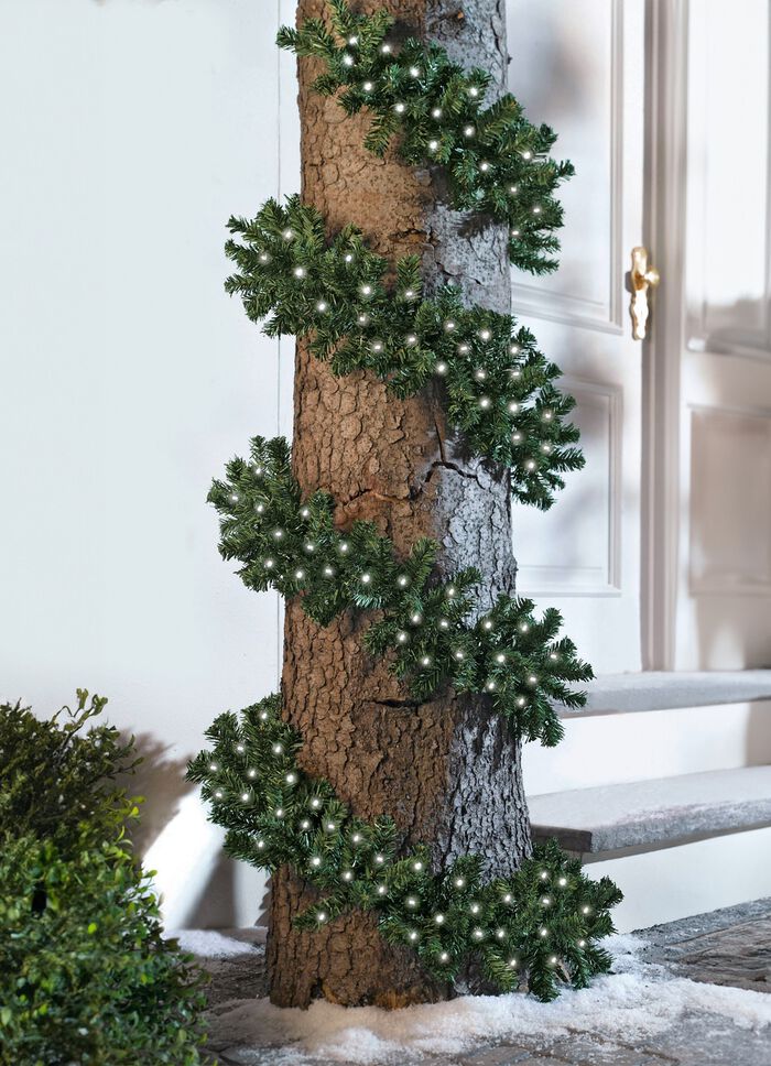 Tannen-Girlande mit LED-Beleuchtung 