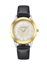 Quartz-Damenuhr mit 3 wechselbaren L&uuml;netten 