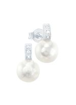 Ohrstecker mit S&uuml;sswasser-Zuchtperle und Brillanten 