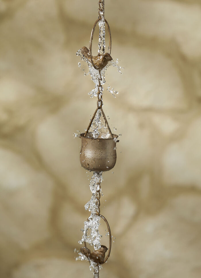 Regenkette mit Schälchen 