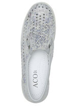 ELENA EDEN, sommerliche Damen-Slipper, Weite G, mit herausnehmbarem Fussbett SILBERGRAU