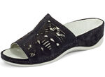 Mubb Pantolette mit antiker Lochung SCHWARZ