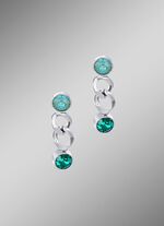 Ohrstecker mit gr&uuml;nen Kristallen 