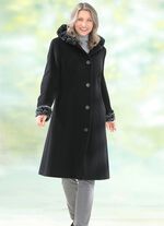 Mantel mit fester Kapuze 