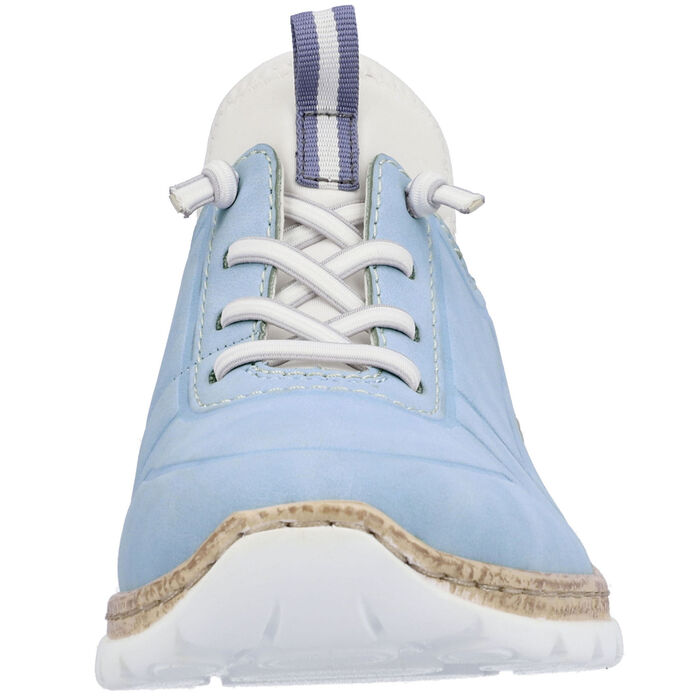 Rieker Sneaker mit Elastik-Zierschnürung HELLBLAU-WEISS