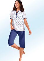 Zweierpack Pyjamas mit P&uuml;nktchen, lang- und kurzarm 