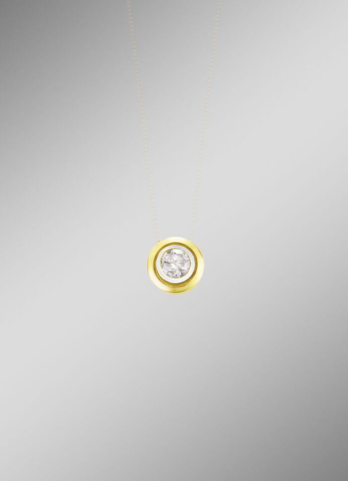 Exklusiv bei Bader: Anhänger in Bicolor mit 1 Brillant 