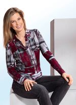 Poloshirt mit V-Ausschnitt 