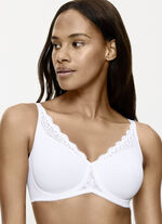 Triumph Amourette Minimzer-Bügel-BH mit Elastikspitze WEISS