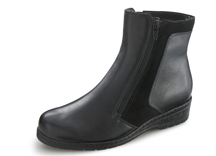 ELENA EDEN Stiefelette mit echtem Lammfellfutter SCHWARZ