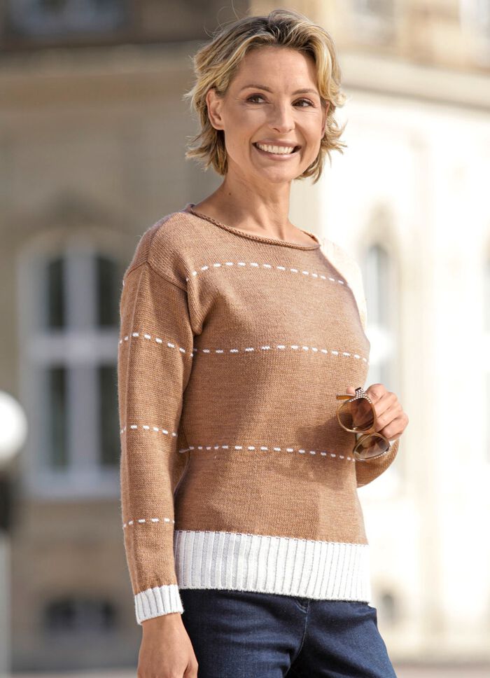 Pullover mit dezentem Glitzer 