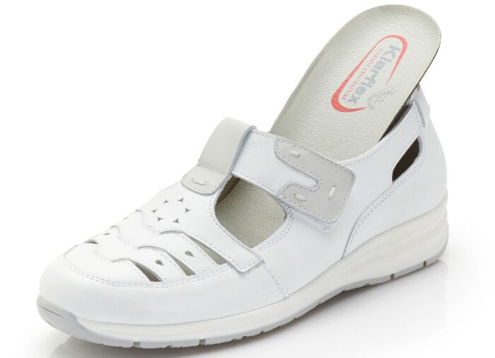 Slipper mit luftigen Durchbr&uuml;chen WEISS