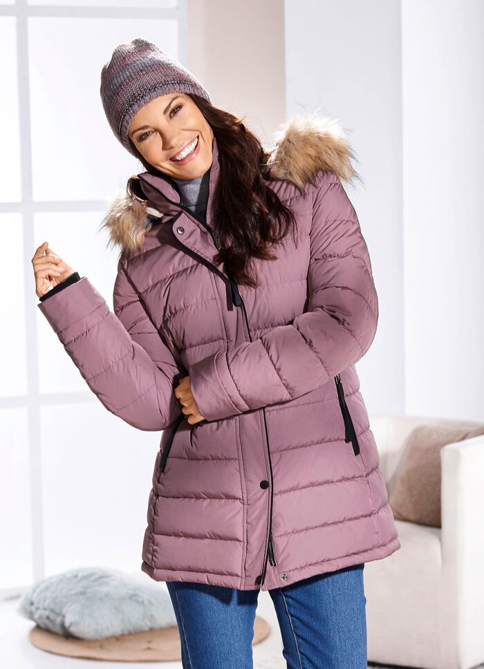 Funktions-Longjacke mit abnehmbarer Kapuze 