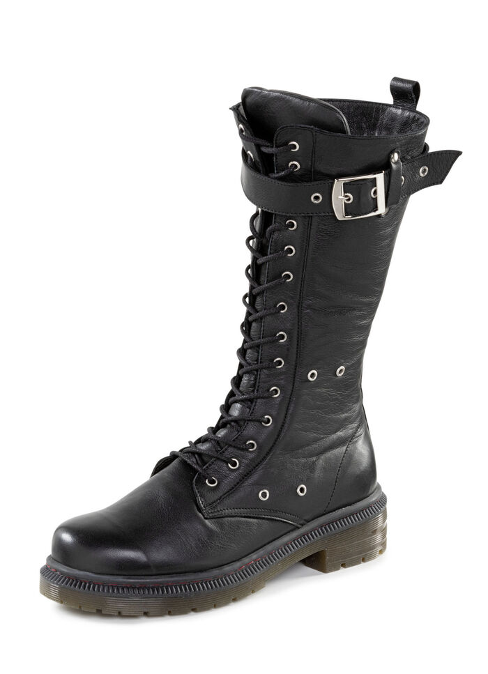 Andrea Conti Schnür-Stiefel mit verstellbarer Schliesse SCHWARZ