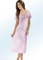 Nachthemd, Kurzarm mit V-Ausschnitt 