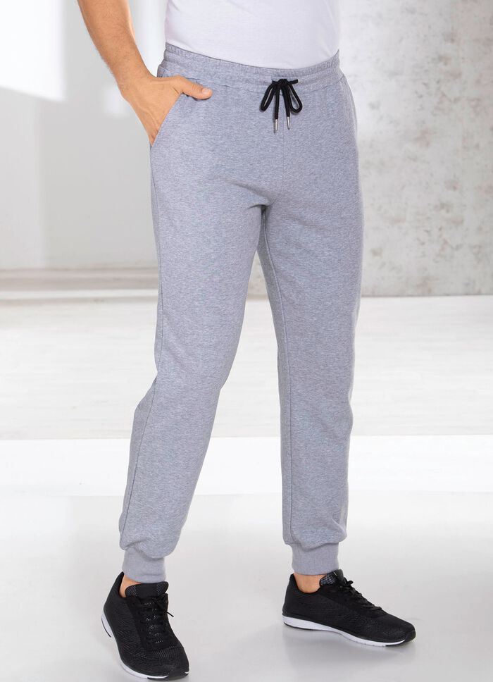 Freizeithose in 4 Farben HELLGRAU MELIERT