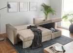 Polsterecke mit Bettfunktion BEIGE
