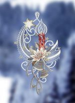 Fensterbild &laquo;Kerze mit Sternenschweif&raquo; 