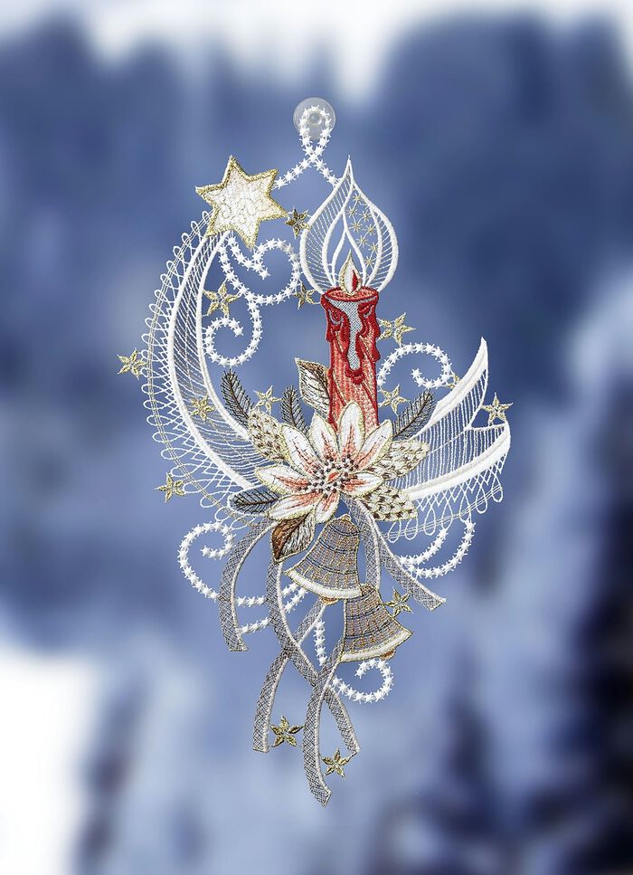 Fensterbild &laquo;Kerze mit Sternenschweif&raquo; 