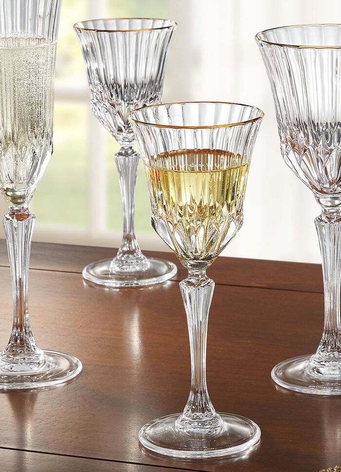 Gl&auml;ser, 2er-Set, mit Goldrand TRANSPARENT-GOLD