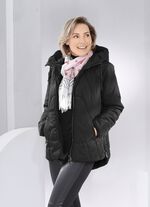 Jacke mit verl&auml;ngertem R&uuml;ckteil SCHWARZ