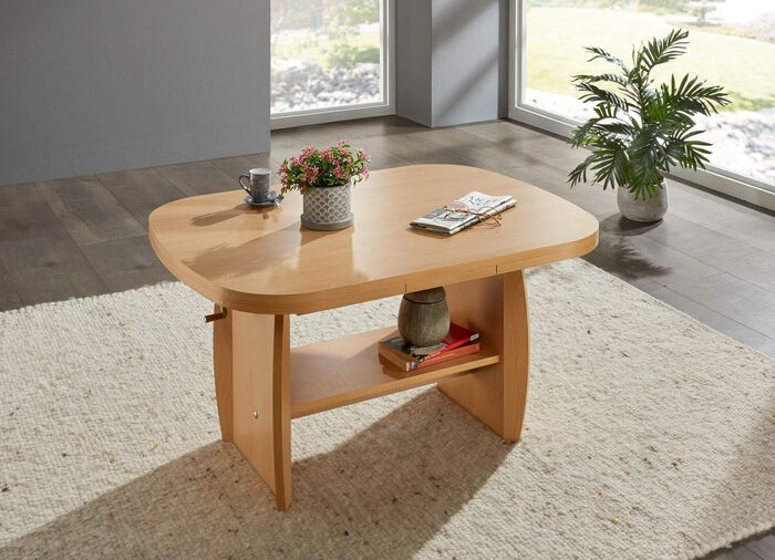 Raffinierter Couchtisch mit 2 tollen Funktionen BUCHE