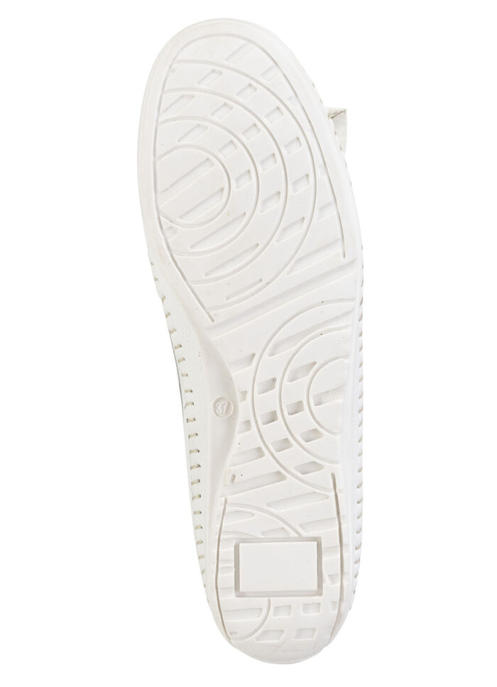 ELENA EDEN Slipper mit seitlichen Gummizügen WEISS