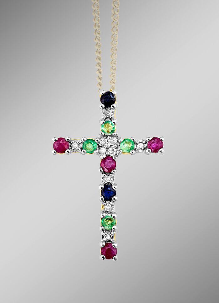 Kreuz-Anh&auml;nger aus Gold 