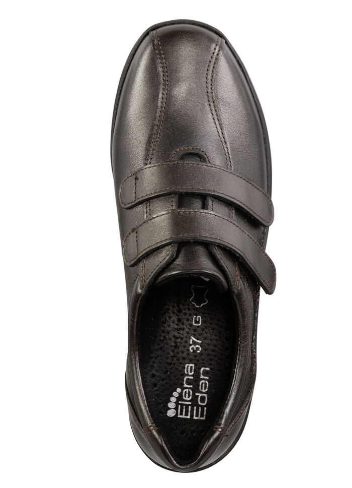 ELENA EDEN Slipper mit glänzend geprägten Besätzen ALTBRONZE