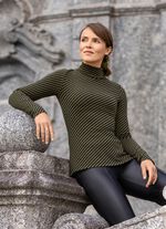 Rollkragenshirt mit Streifen-Dessin 