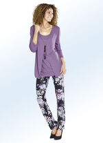 Weich, fließende Hose mit florale Dessinierung 