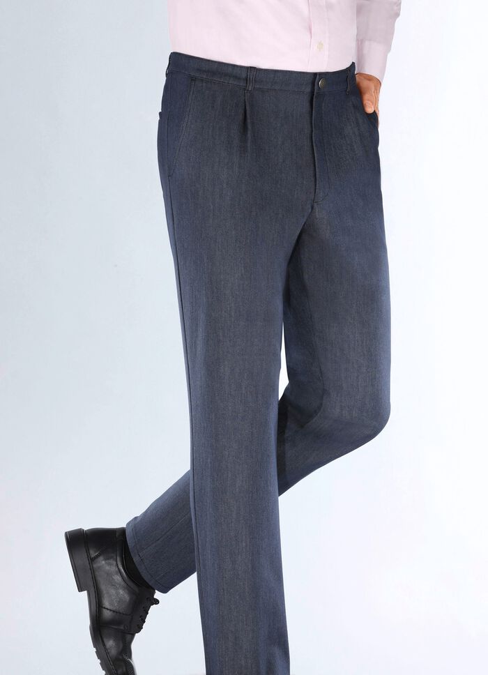 &laquo;Klaus Modelle&raquo;-Edeljeans mit Bundfalten in 2 Farben 