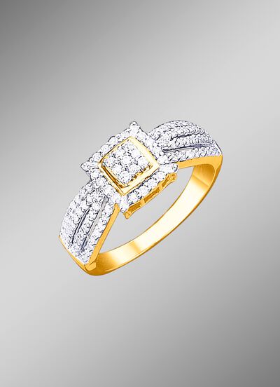 Damenring mit Diamanten 