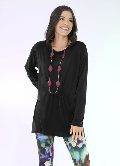 Longshirt mit Raffung in 3 Farben 