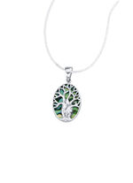 Anhänger mit Ankerkette und Lebensbaum-Motiv 