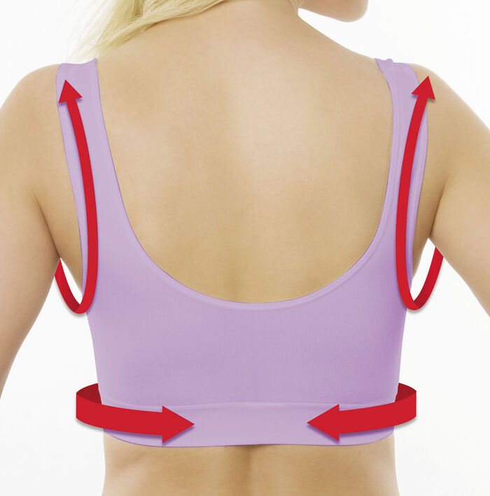 Wohlfühl-BH, 3er-Set ROSA-LAVENDEL-BLAU