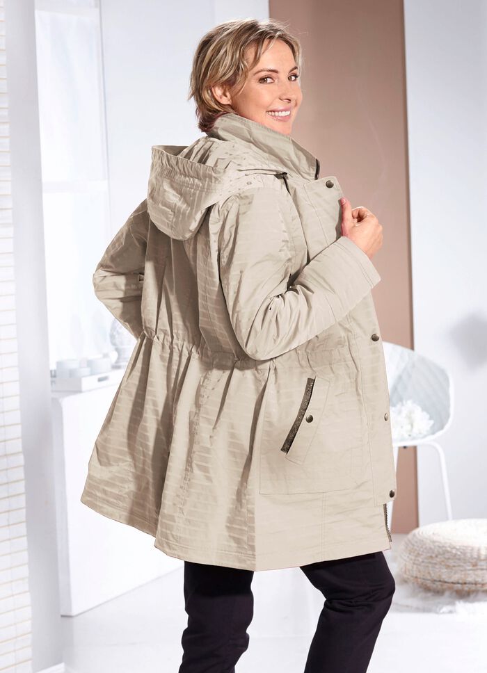 Funktionsjacke mit dezentem Streifendessin SAND