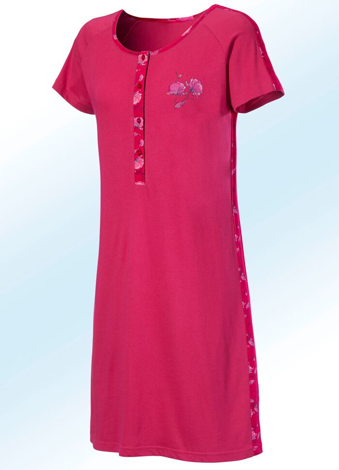 Nachthemd aus BIO-Baumwolle mit Knopfleiste 