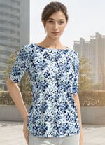 Shirt mit flachem Halsausschnitt 