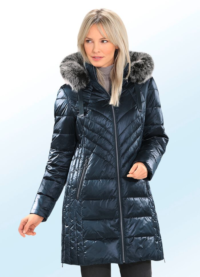 Kurzmantel mit Längssteppung NAVY