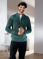  Unifarbener Stehkragenpullover in 3 Farben PETROL